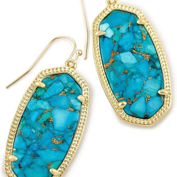 Kendra Scott Jewelry - Kendra Scott Gold and Turquoise Mosaic Earrings